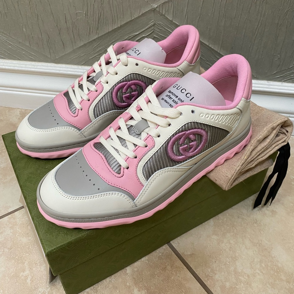 Womens GUCCI MAC80 Leather Low Top Sneakers Size 7